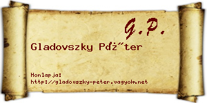 Gladovszky Péter névjegykártya